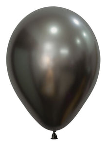 12in Helium Inflated Latex Balloon - Silk Midnight Gray