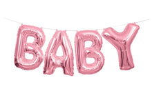 Pink Baby Foil Letter Balloon Banner Kit 14in