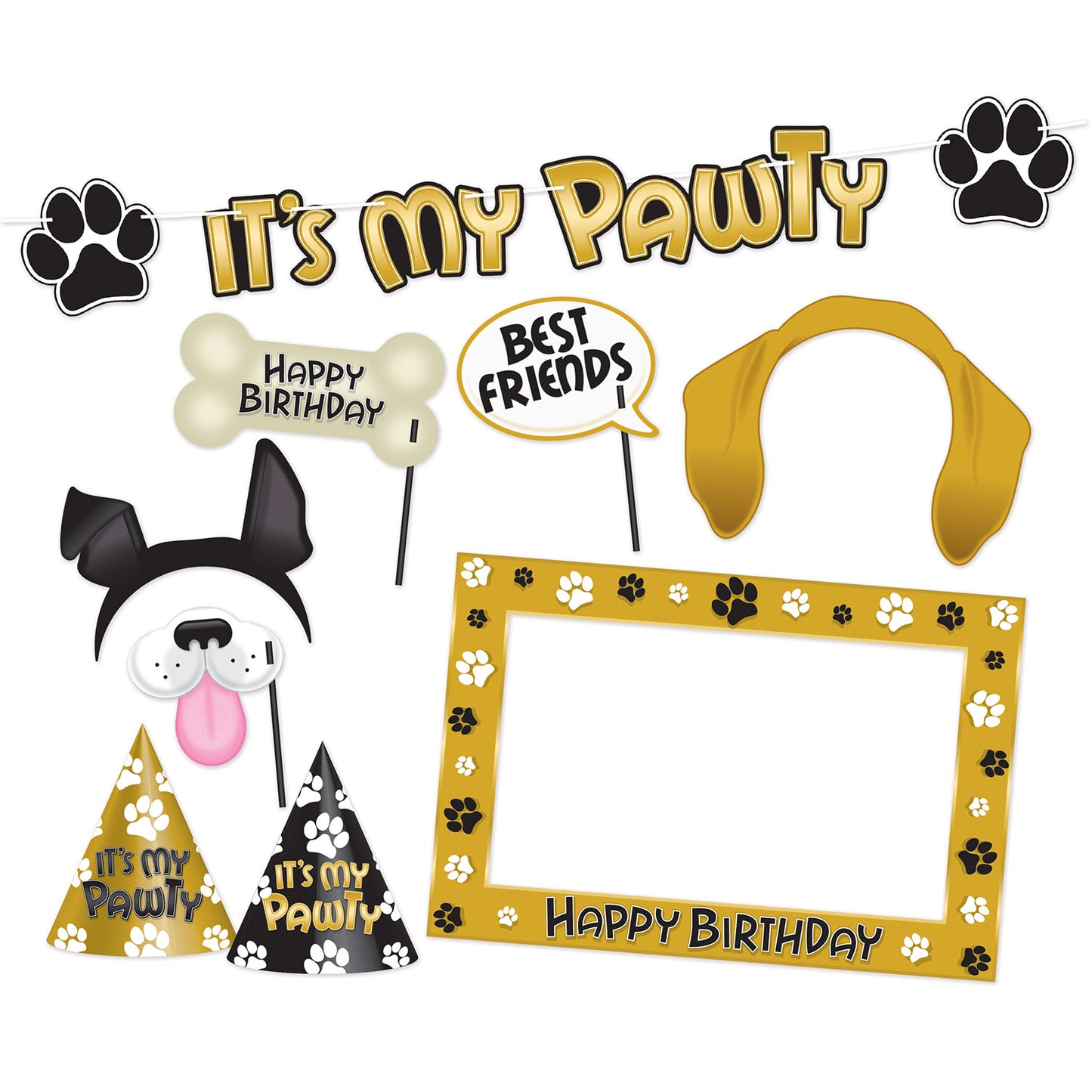 Dog Birthday Party Kit 9ct