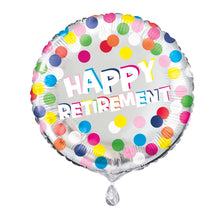 #480 Colorful Dots Retirement  18in Balloon