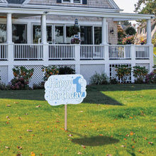 1st Birthday Yard Sign Blue