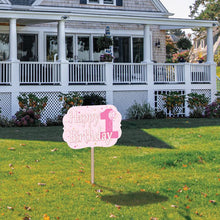 1st Birthday Yard Sign Pink