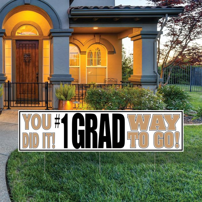 Plastic Jumbo Grad Yard Sign