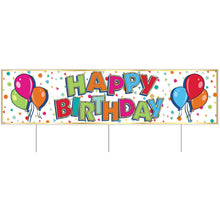 Plastic Jumbo Happy Birthday Yard Sign