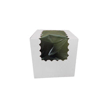 White Cake Box Window 4in x 4in x 4in
