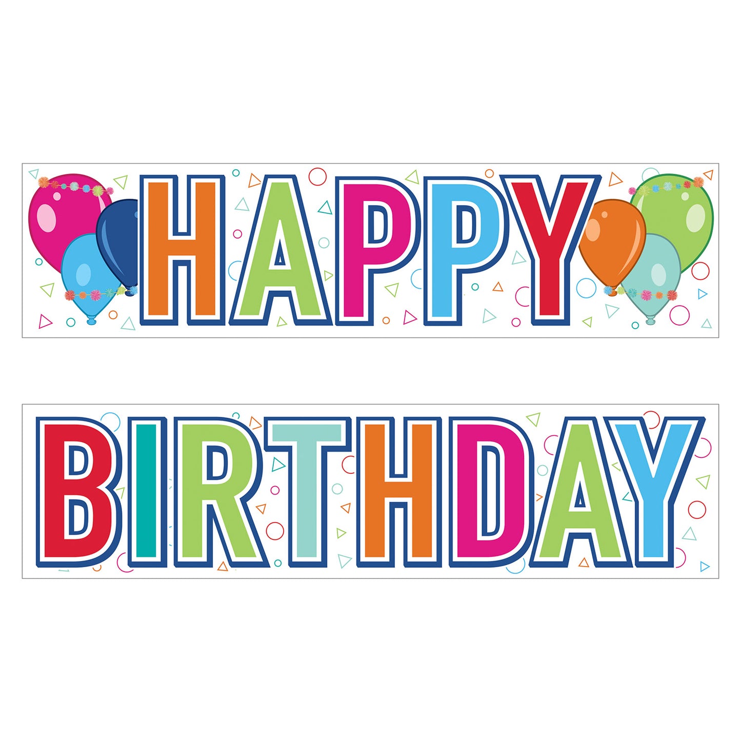 Plastic Jumbo Happy Birthday Yard Sign Set