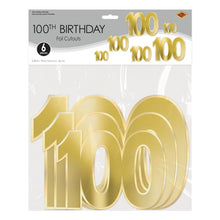 Foil  100  Birthday Cutouts