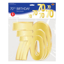 Foil  70  Birthday Cutouts