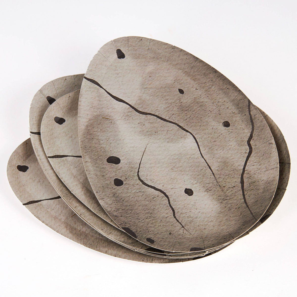 Dinosaur Egg Shaped Paper Plates – 8 in