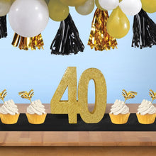 3-D Glittered "40" Centerpiece