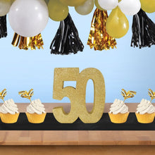 3-D Glittered "50" Centerpiece