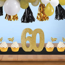 3-D Glittered "60" Centerpiece