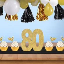 3-D Glittered "80" Centerpiece