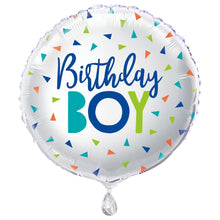 #067 Confetti Birthday Boy 18in Balloon