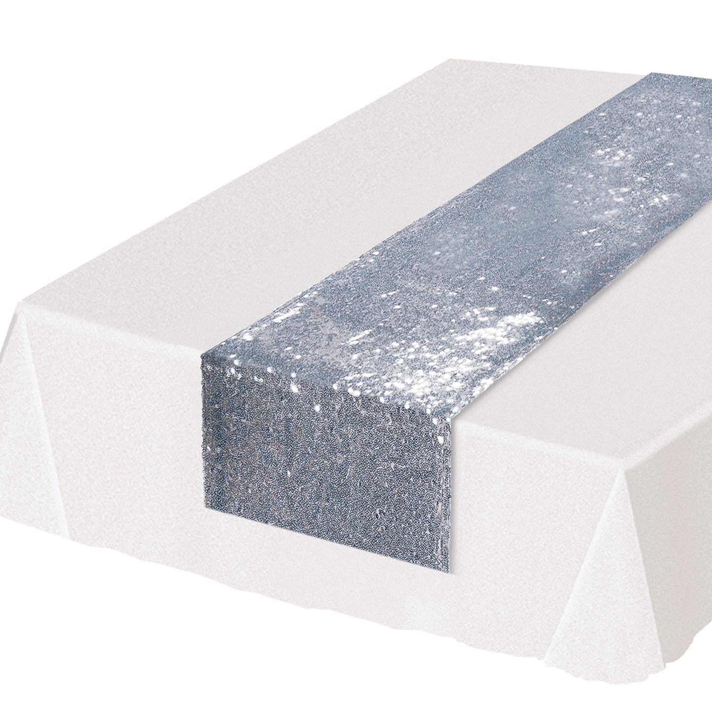Sequined Table Runner - Silver