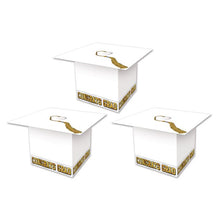 Grad Cap Favor Boxes - White