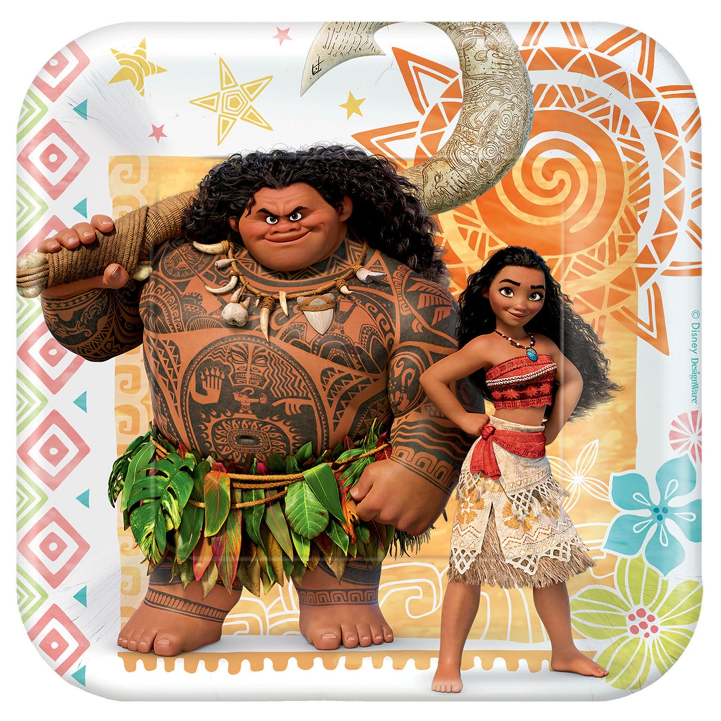 Disney Moana 7in Square Plates 8ct