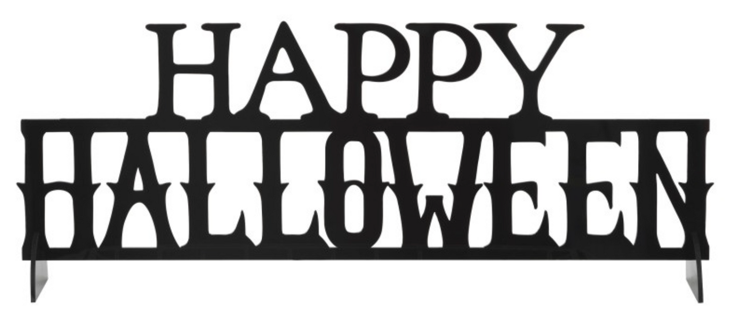 Black Happy Halloween Acrylic Centerpiece