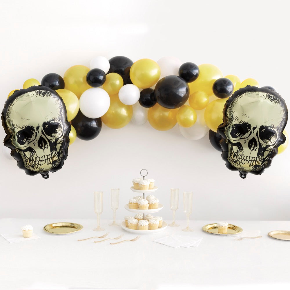 Gold Skull Foil & Latex Balloon Arch Kit 47pc