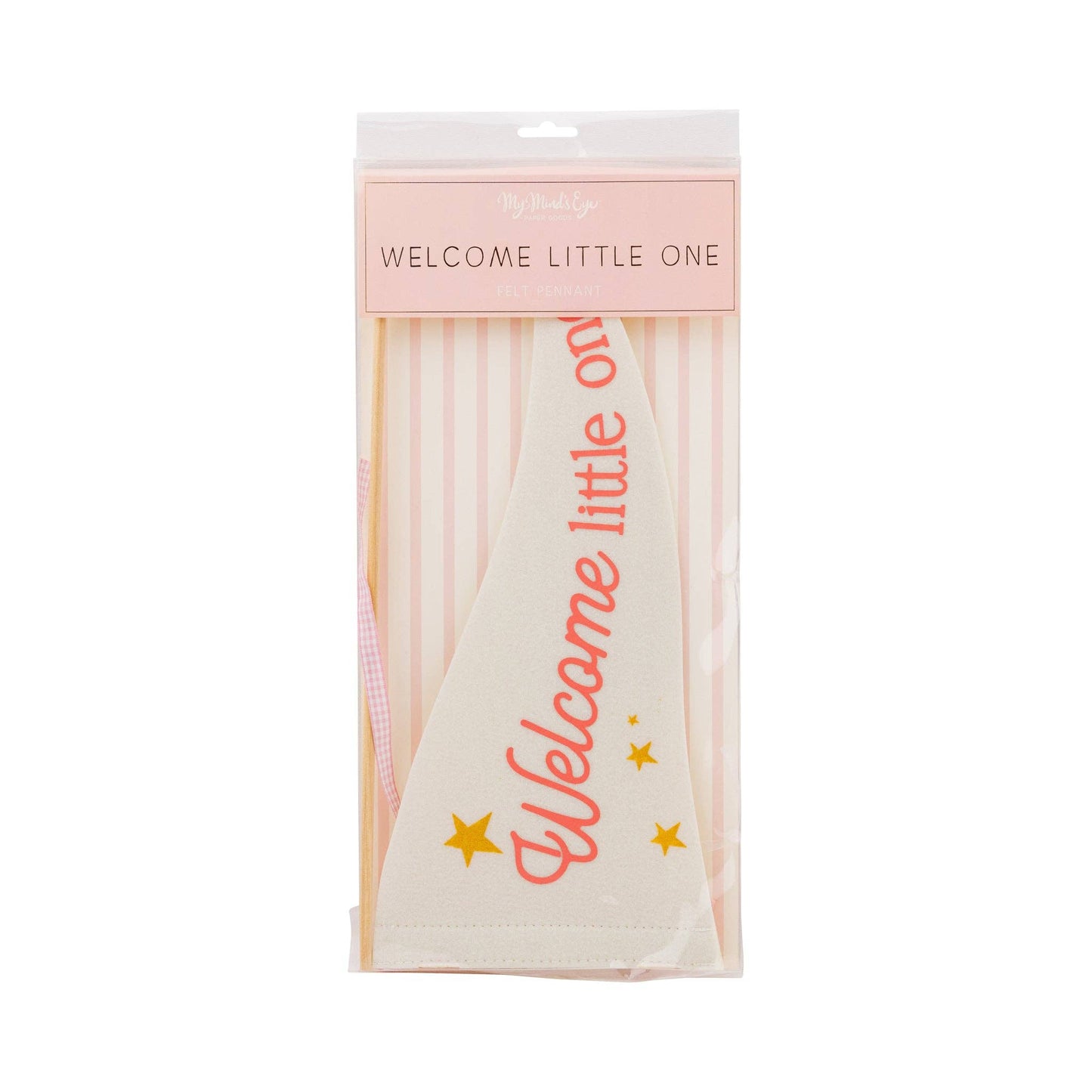 Welcome Little One Pink Pennant
