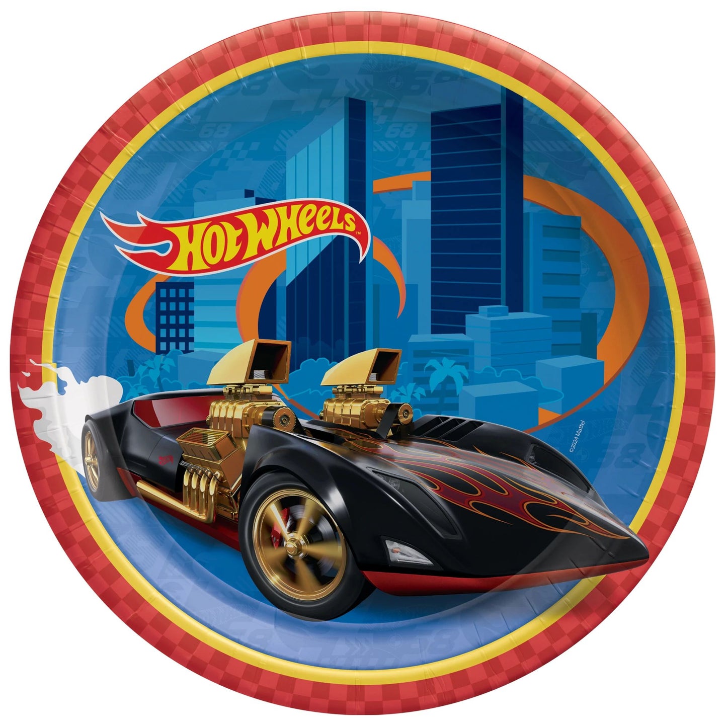 Hot Wheels 7in Plates 8ct