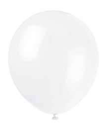 12in Packaged Latex Balloons 10ct - White