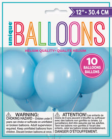 12in Packaged Latex Balloons 10ct - Baby Blue