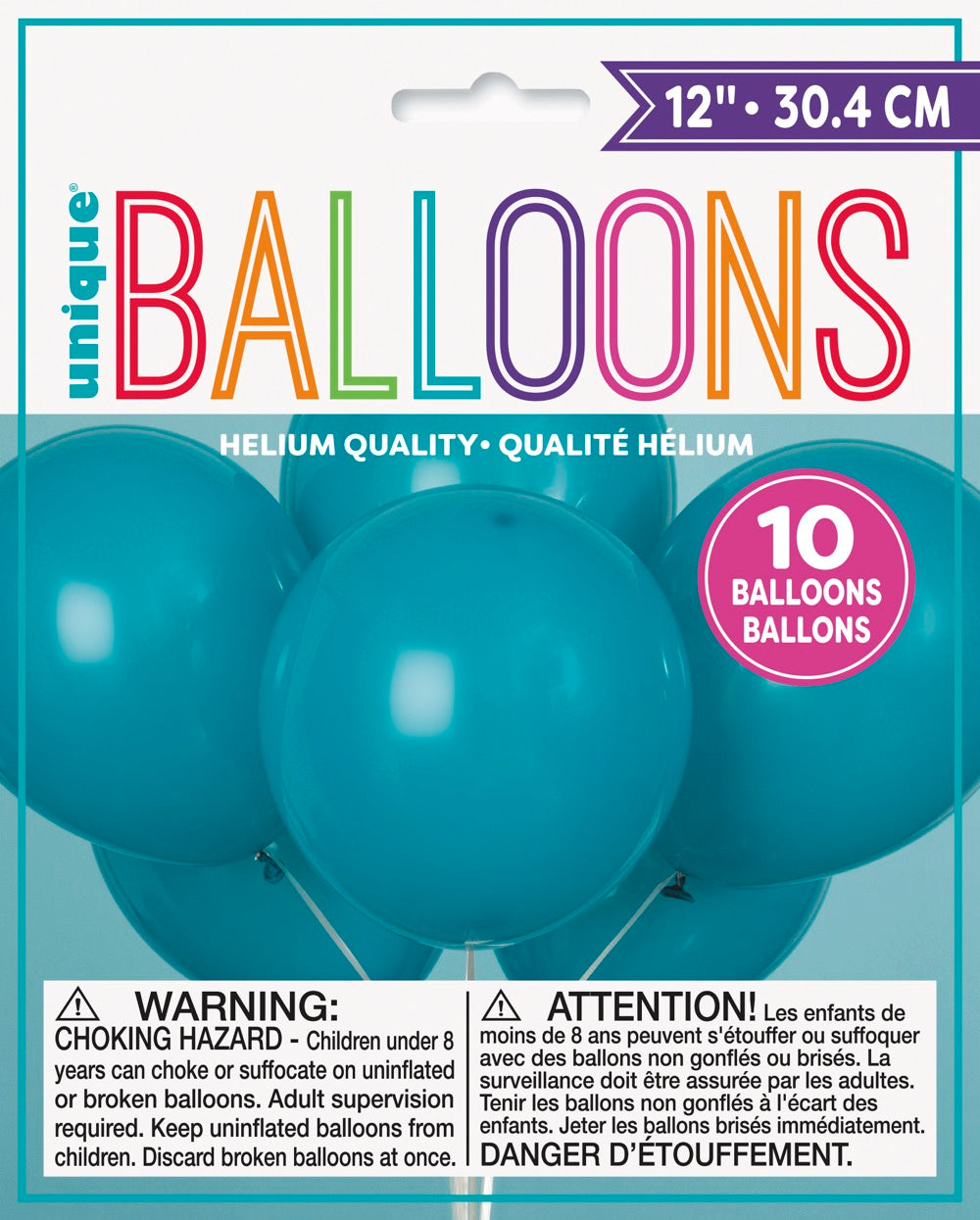 12in Packaged Latex Balloons 10ct - Teal