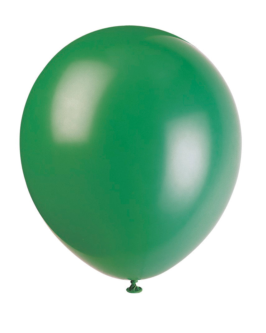 12in Packaged Latex Balloons 10ct - Forest Green
