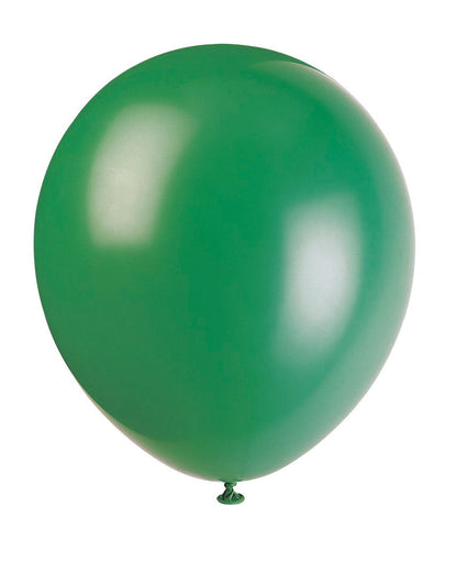 12in Packaged Latex Balloons 10ct - Forest Green