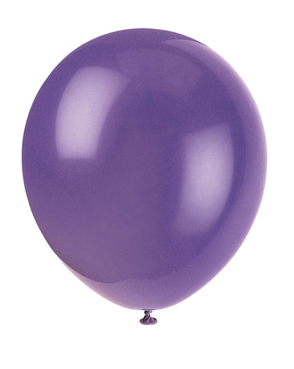 12in Packaged Latex Balloons 10ct - Amethyst Purple