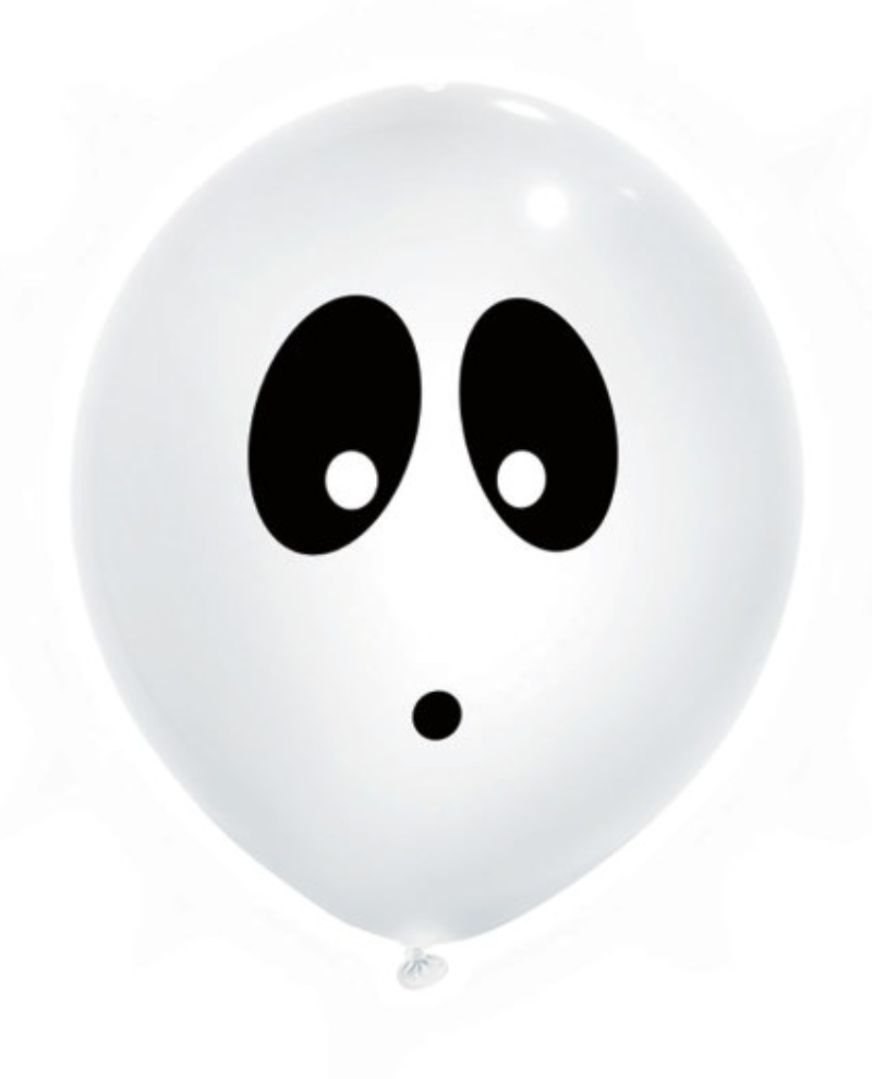 Ghost Light Up Balloons 9in 3ct