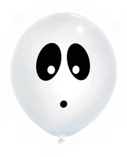 Ghost Light Up Balloons 9in 3ct