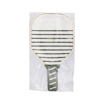 White Paddle Shaped Paper Plates 8ct