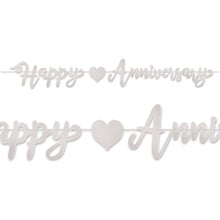 Foil Happy Anniversary Streamer Silver