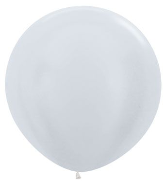 18in Helium Inflated Latex Balloon - Pearl White
