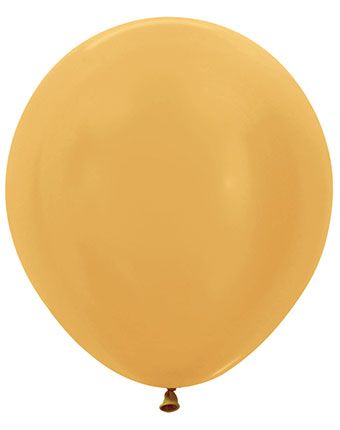 18in Helium Inflated Latex Balloon - Metallic Gold