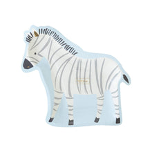 Safari Zebra Shaped Paper Plates 8ct