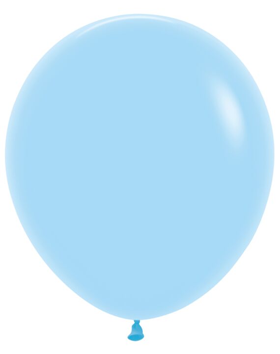 18in Helium Inflated Latex Balloon - Pastel Matte Blue