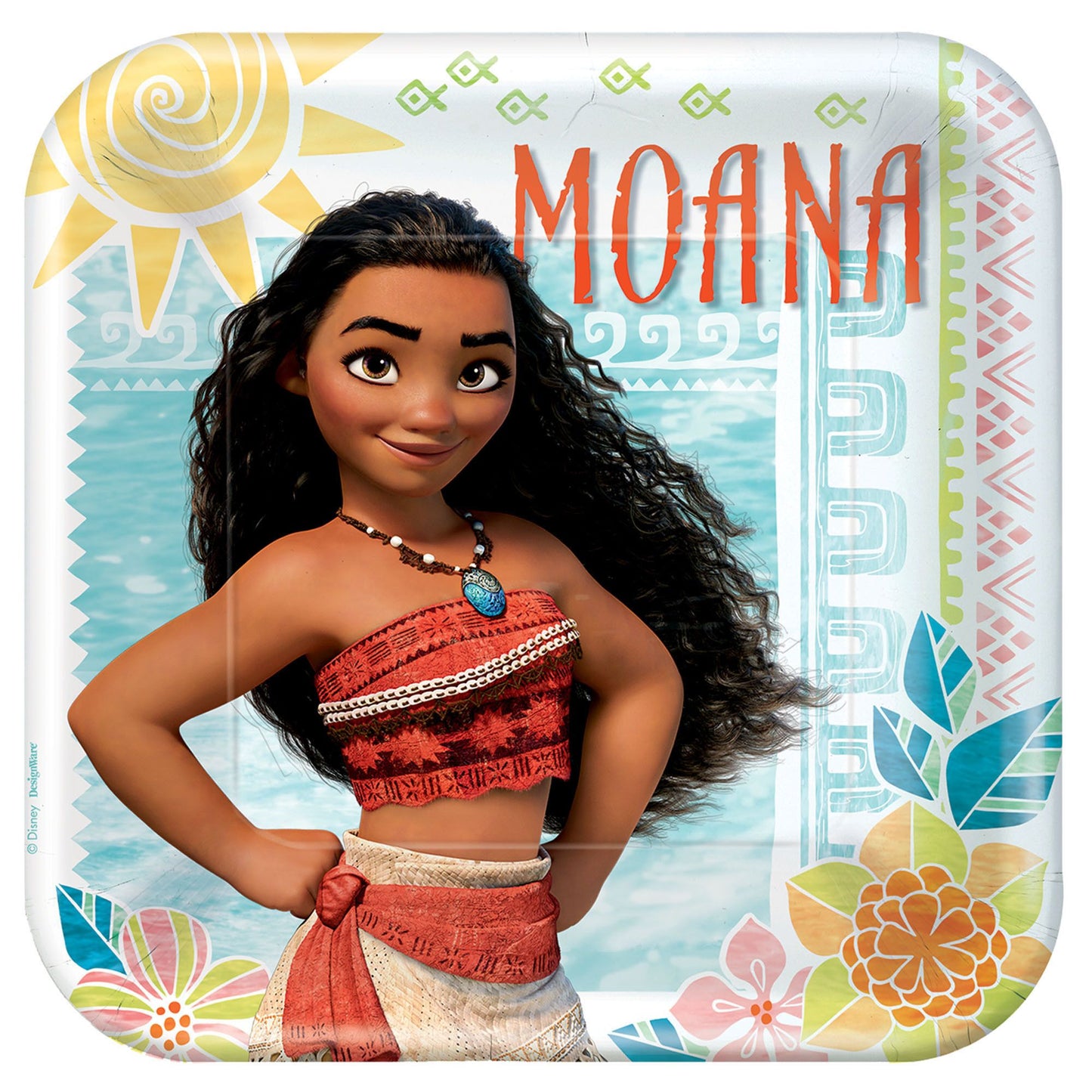 Disney Moana 9in Square Plates 8ct