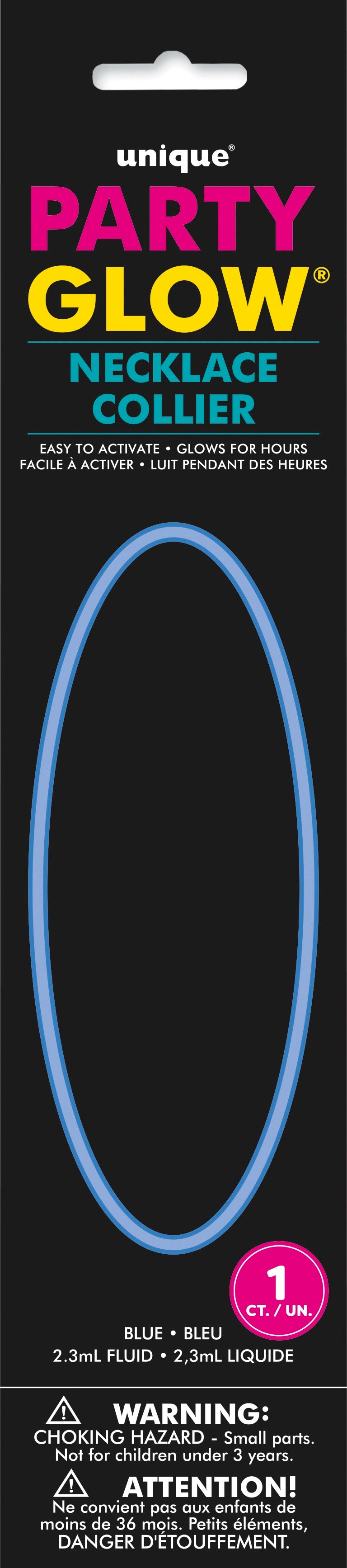 Blue Glow Necklace 20in