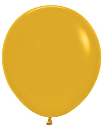 18in Helium Inflated Latex Balloon - Mustard