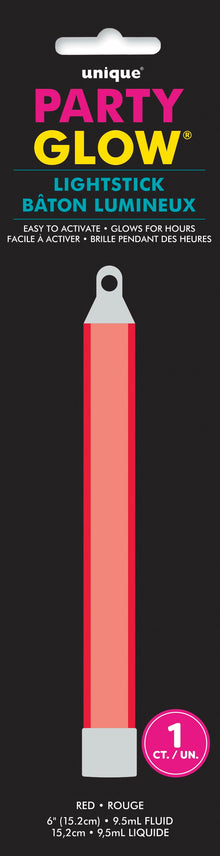 Red Glow Light Stick 6in