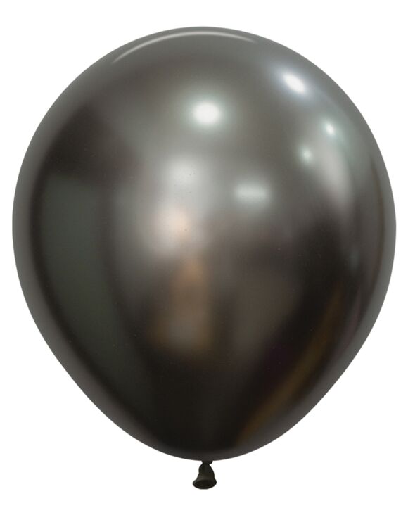 18in Helium Inflated Latex Balloon - Silk Midnight Gray