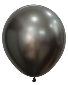 18in Helium Inflated Latex Balloon - Silk Midnight Gray