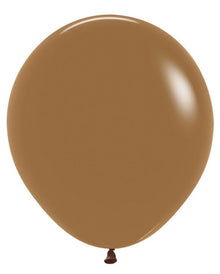 18in Helium Inflated Latex Balloon - Deluxe Mocha
