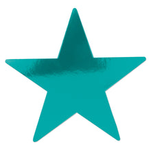 Foil Star Cutout 5in - Teal