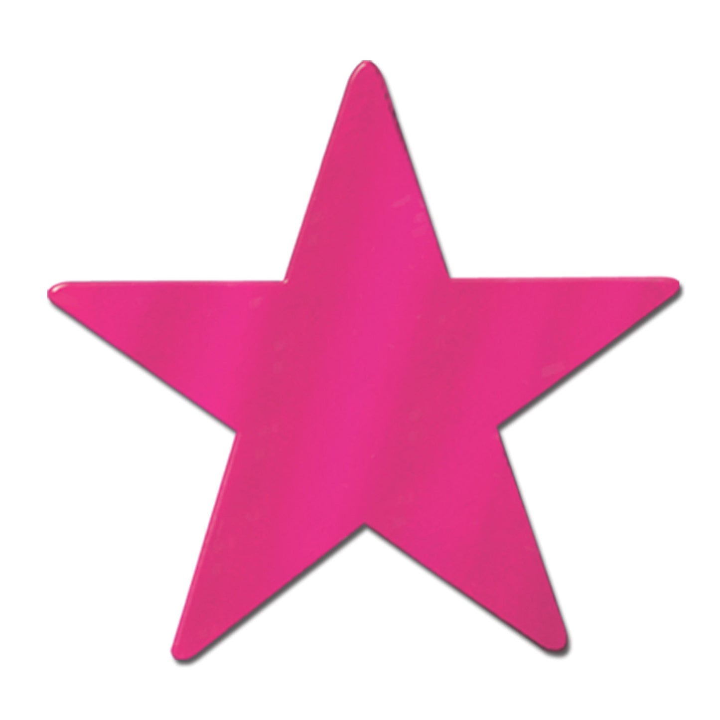 Foil Star Cutout 12in - Hot Pink