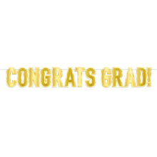 Foil Congrats Grad! Streamer - Gold