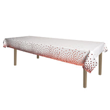 Metallic Rose Gold Polka Dots Table Cover 54" x 108"